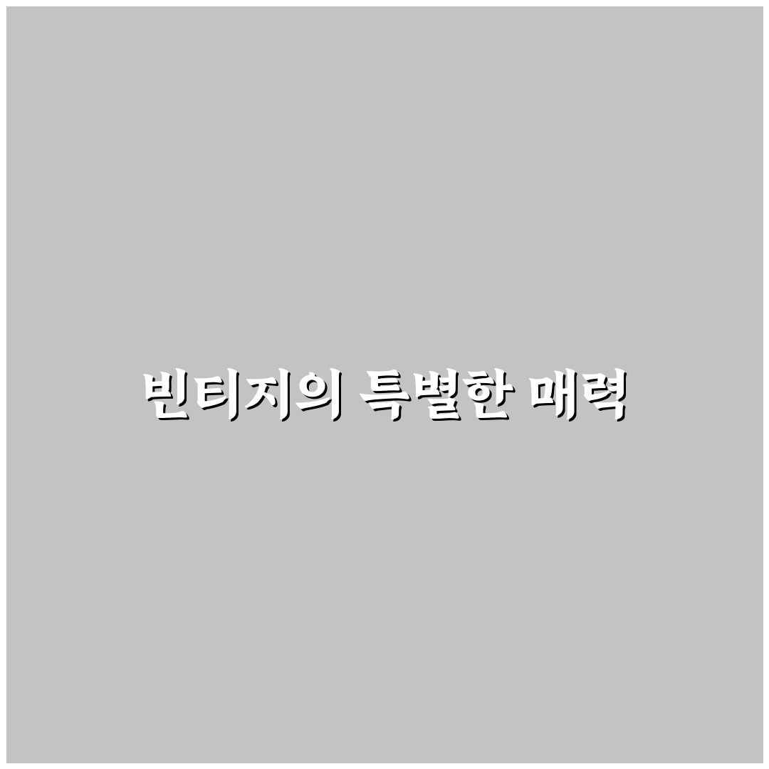 플리마켓 데이트 빈티지 추천 개성 넘치는 아이템 발견 꿀팁