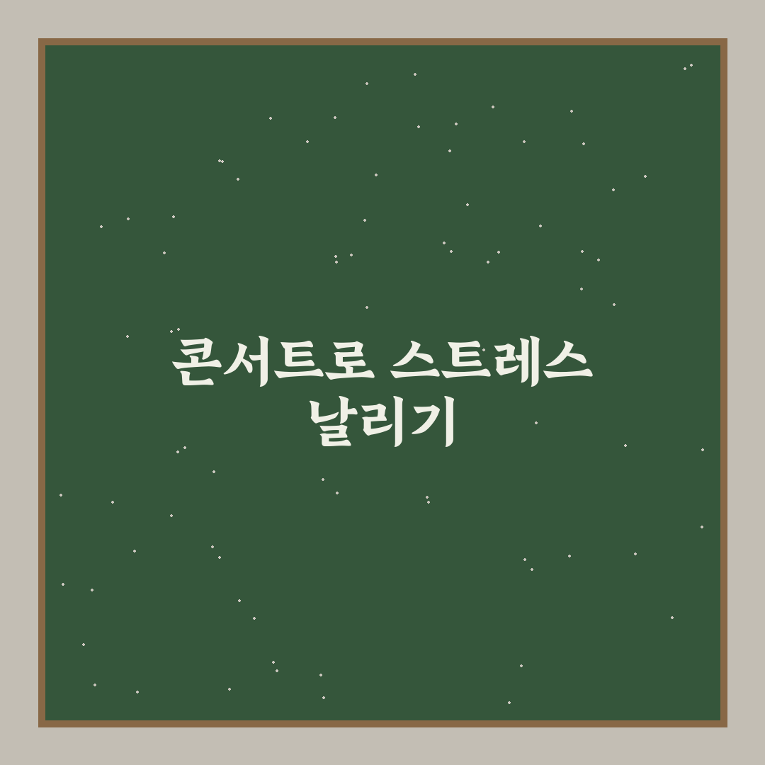 콘서트 데이트 신나는 밤 즐기는 꿀팁과 스트레스 해소법