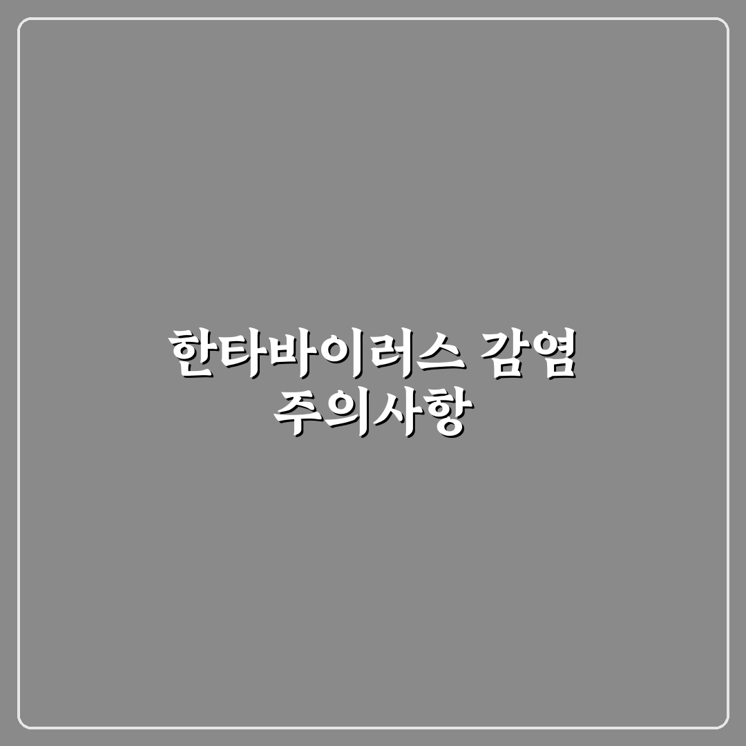 한타바이러스 스페인 감염 경로와 예방 가이드 분석