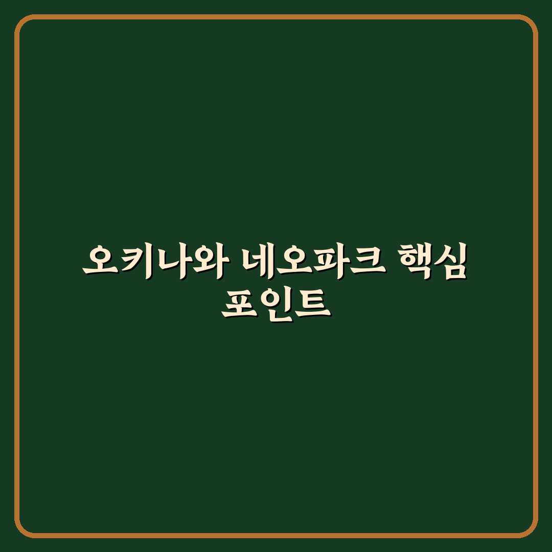 오키나와 네오파크 방문 전 체크포인트 5가지 분석