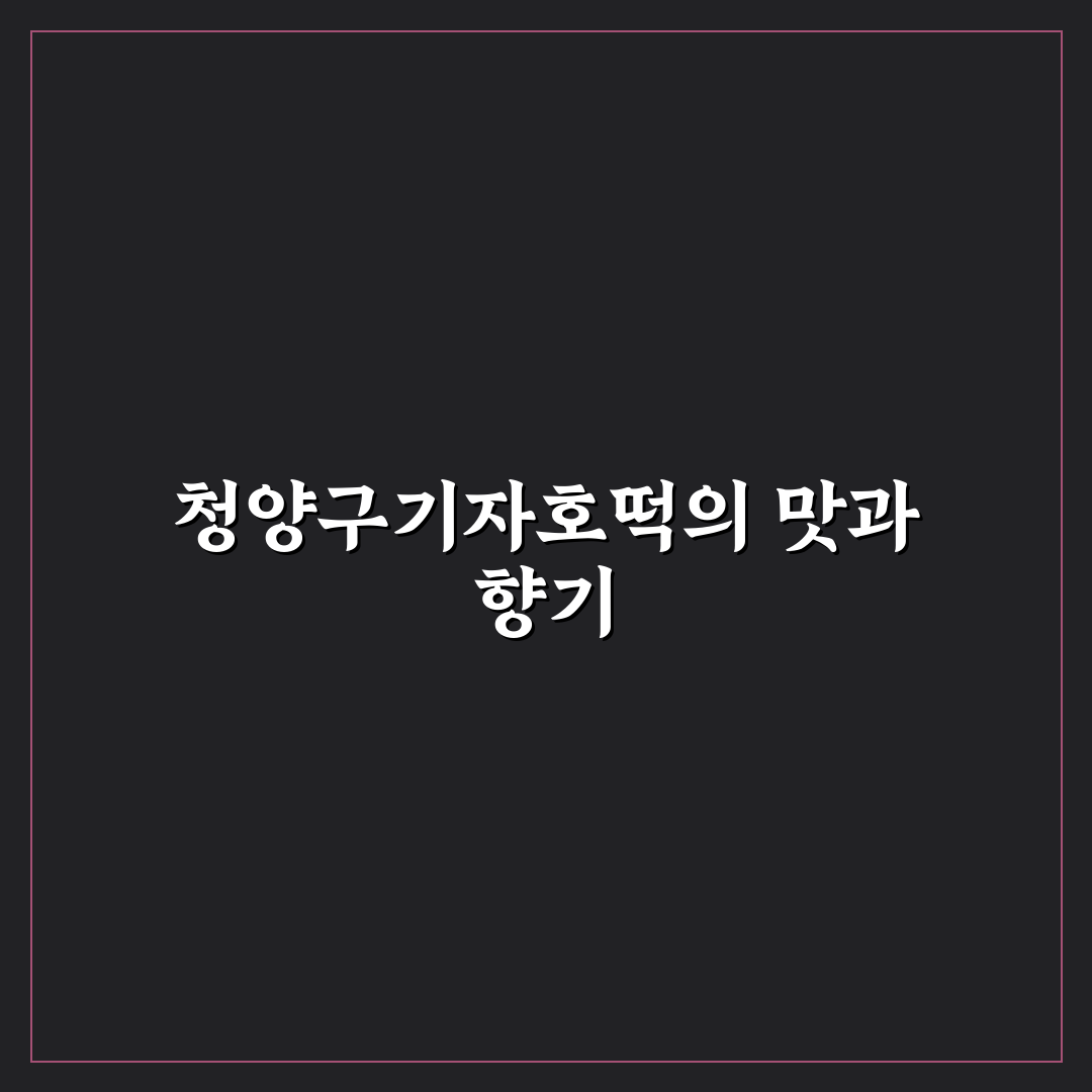 청양구기자호떡 맛과 재료 비교 분석 5가지 기준 총정리