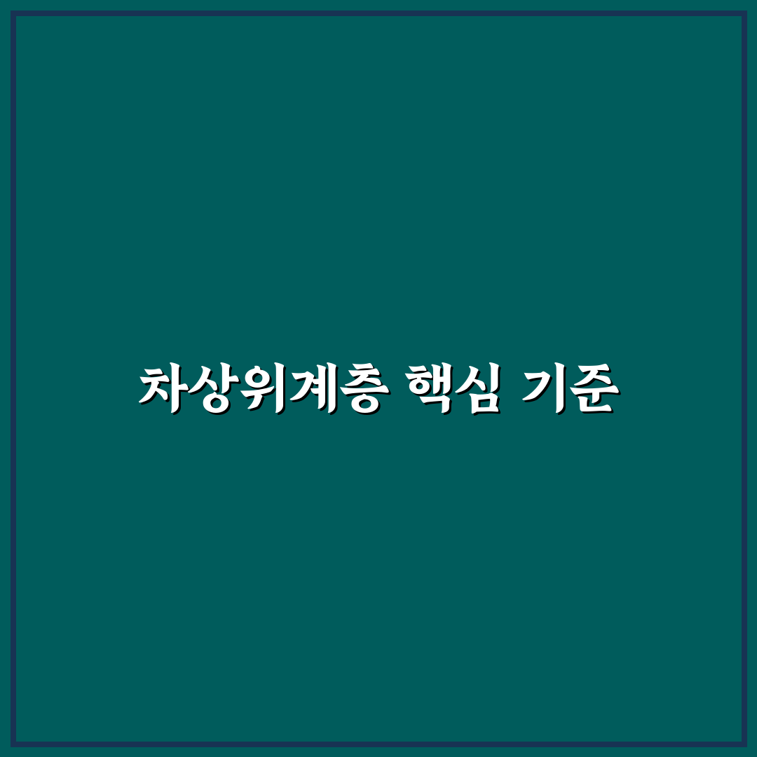 차상위계층 기준과 지원정책 비교 분석 가이드