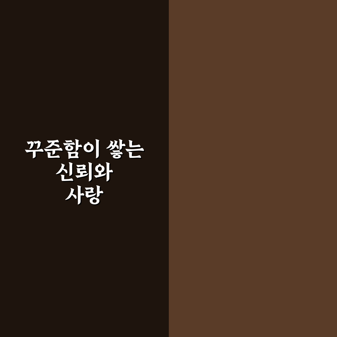 일관된 사랑 표현 신뢰 쌓는 방법과 꾸준한 노력 꿀팁