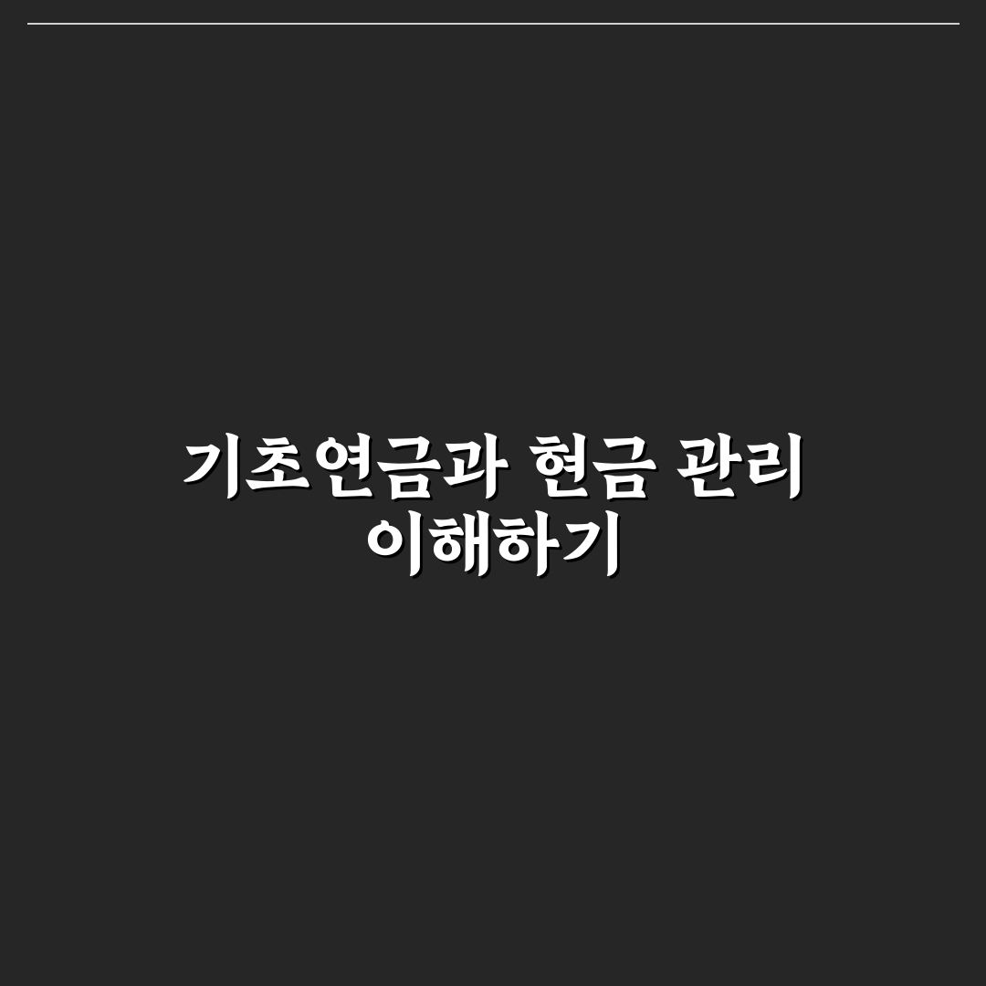 기초연금 현금보유액 직접 알아보니 꼭 체크할 점