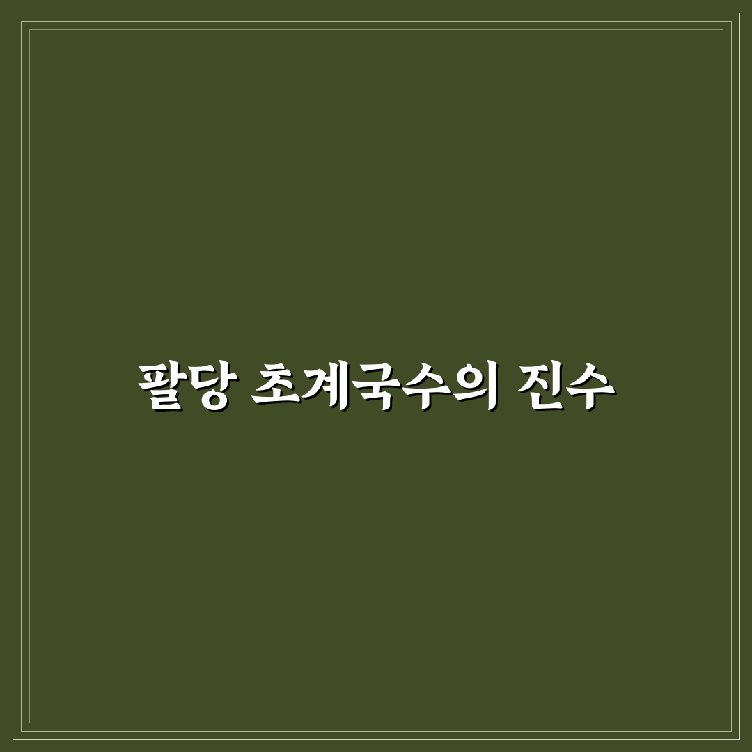 팔당 초계국수 본점 맛과 서비스 비교 분석 5가지 기준