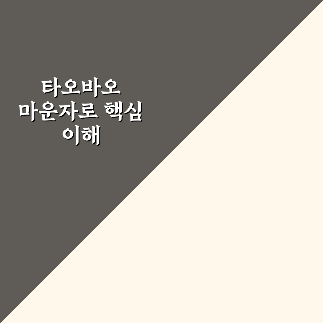 타오바오 마운자로 비교와 분석을 통한 구매 가이드 5가지 기준