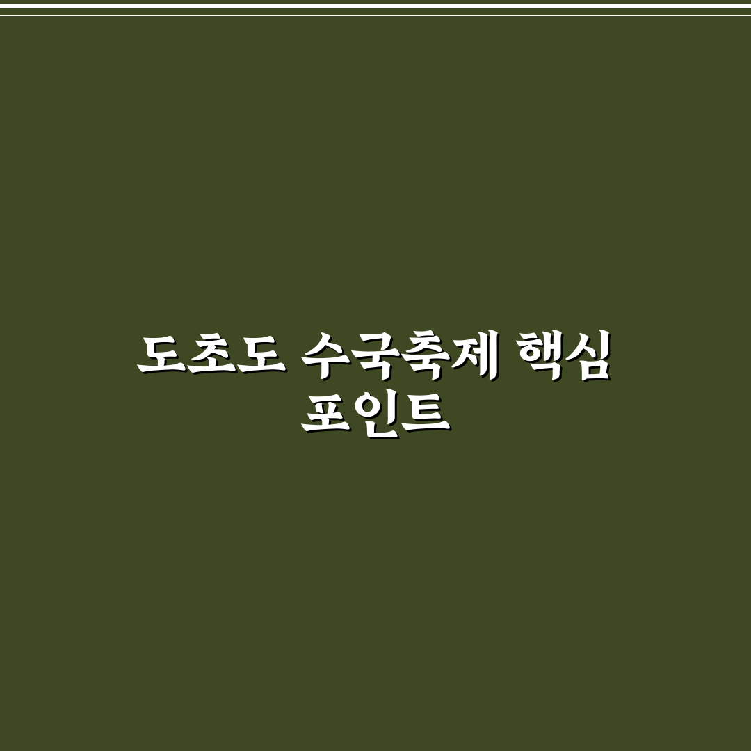 도초도 수국축제 일정과 즐길 거리 7가지 비교 분석 가이드