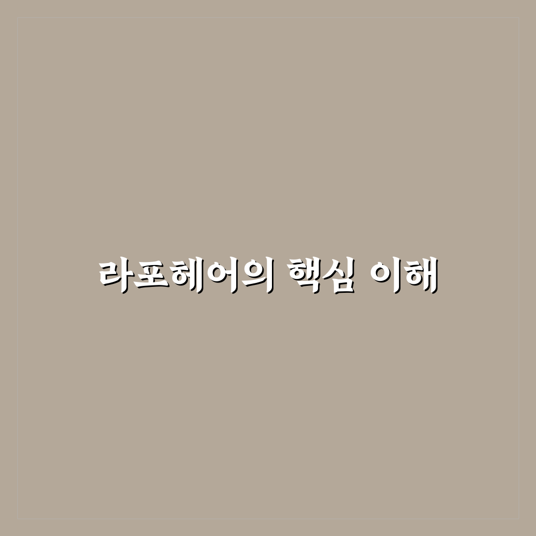 라포헤어 비교와 분석을 통한 5가지 선택 기준 총정리