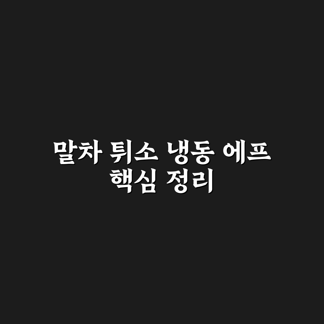 말차 튀소 냉동 에프 비교와 선택 기준 5가지 분석