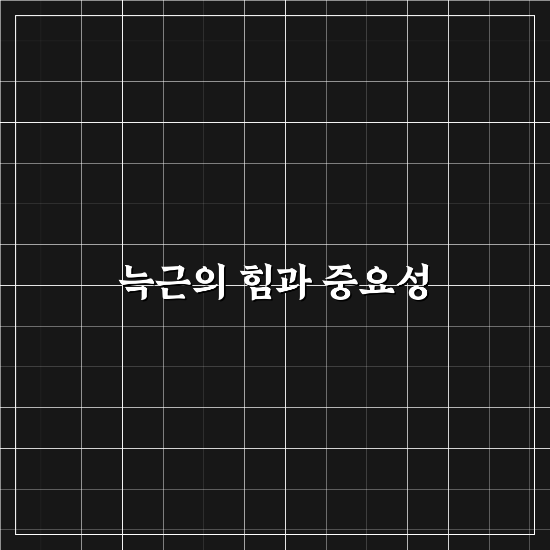 늑근 선택과 관리 5가지 기준 비교 분석 총정리