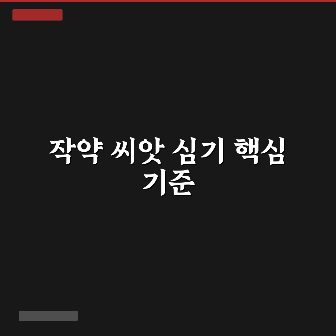 작약씨앗심는법 5가지 체크포인트와 성장 기준 분석
