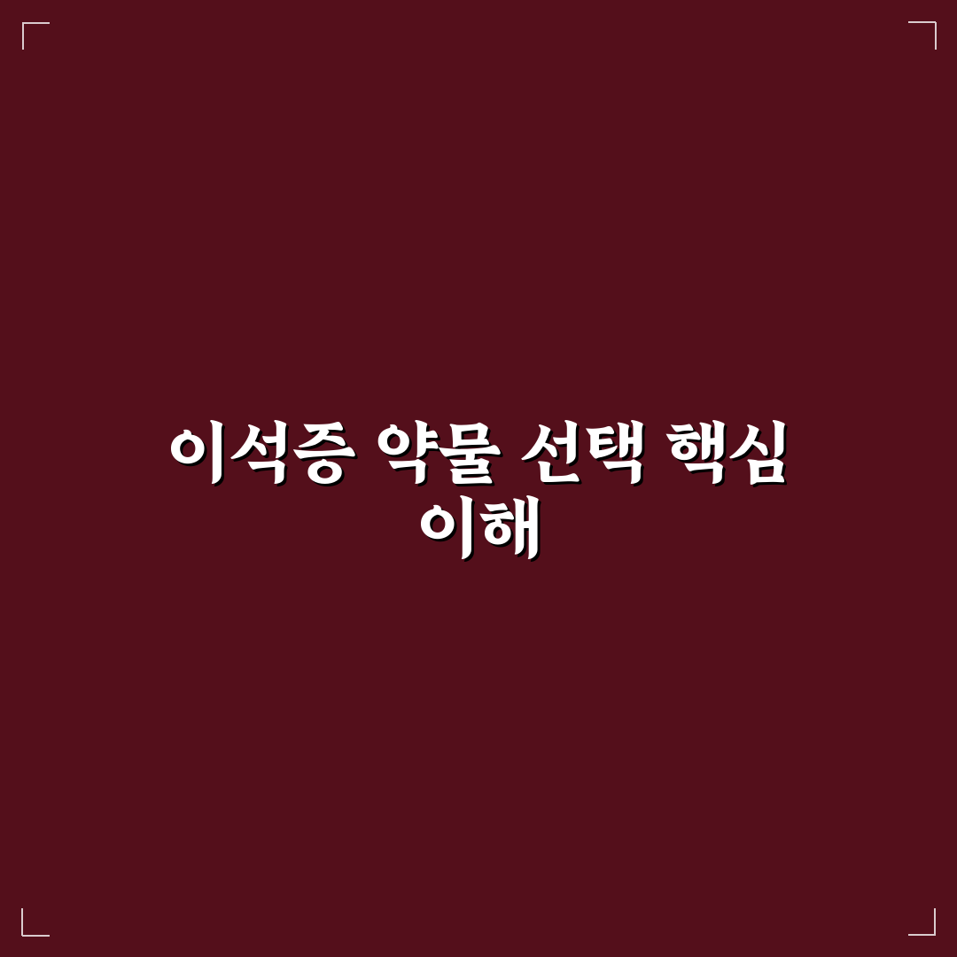 이석증 멀미약 비교와 사용법 분석 가이드 5가지 체크포인트